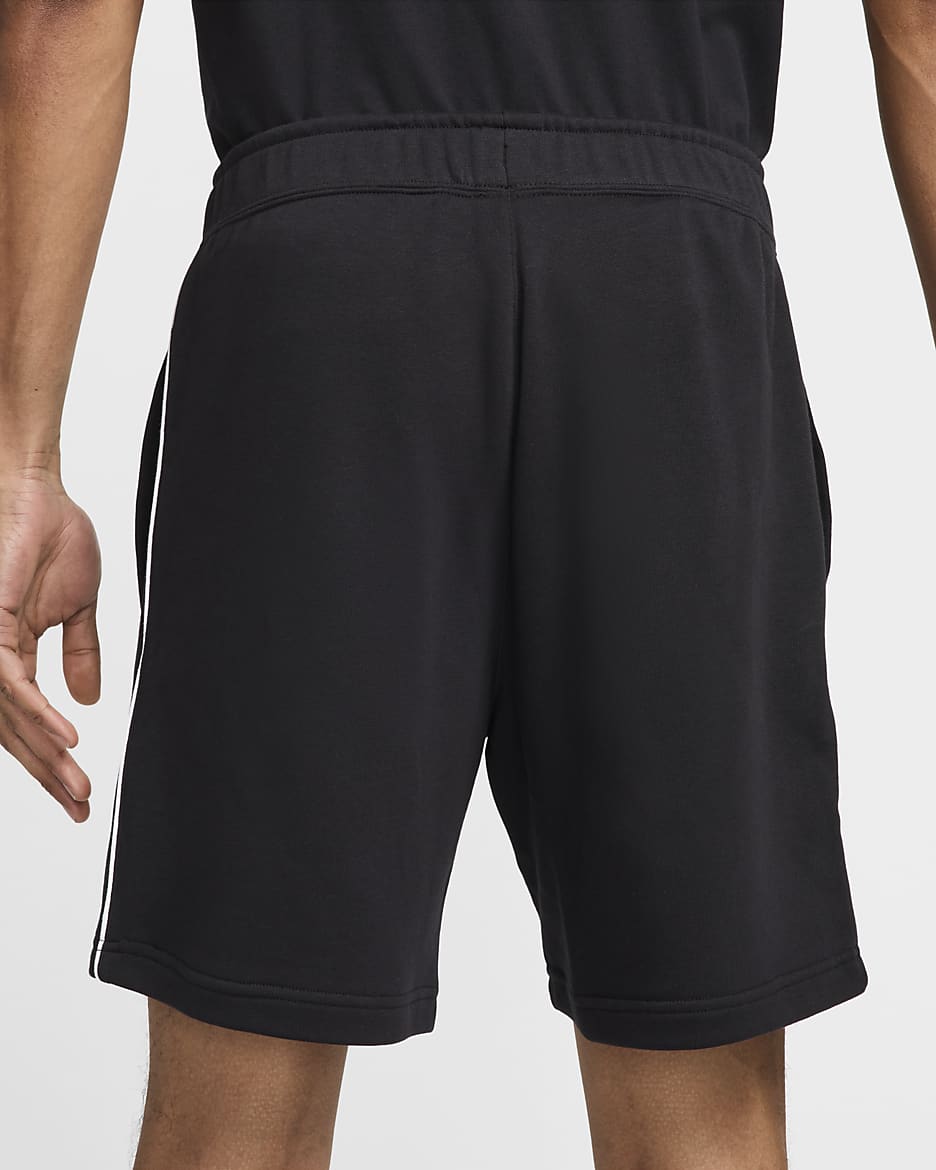 Nike Air Men's French Terry Shorts - Black/White/Metallic Gold