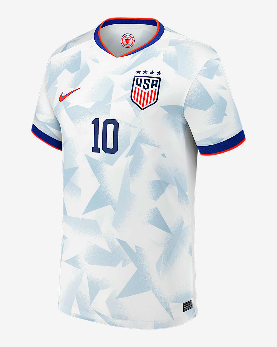 Lindsey Heaps USWNT 2025 Stadium Home Big Kids' Nike Dri-FIT Soccer Jersey - White