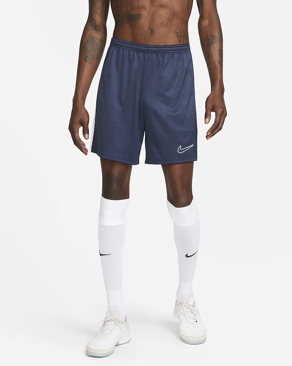 Męskie spodenki piłkarskie Dri-FIT Nike Academy - Obsidian/Biel/Biel