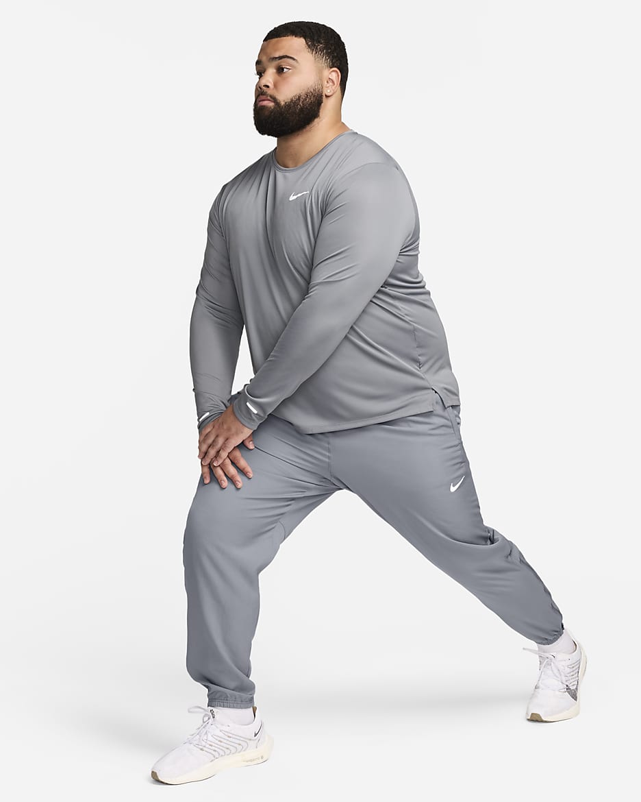 Vävda löparbyxor Nike Challenger Dri-FIT för män - Smoke Grey/Svart