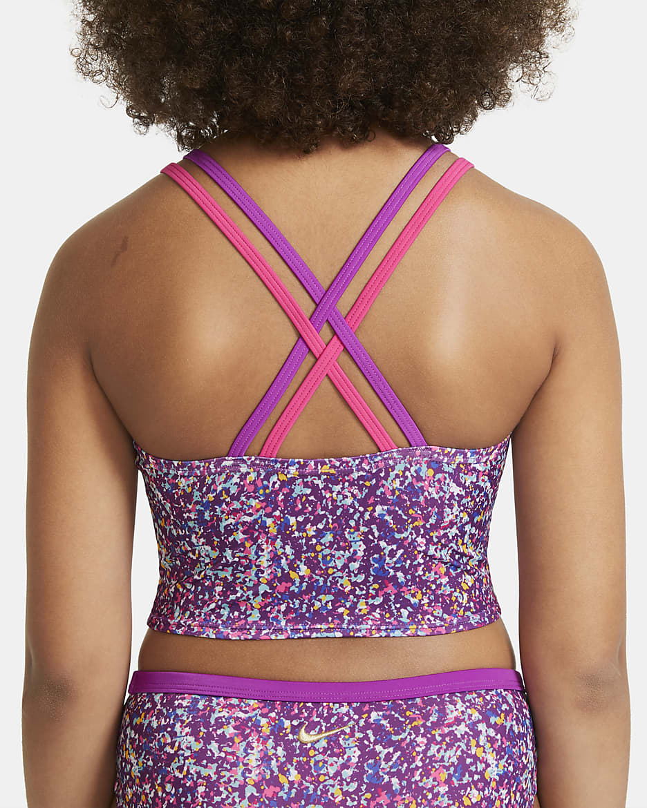 Nike Big Kids' (Girls') Spiderback Bikini Set - Vivid Purple