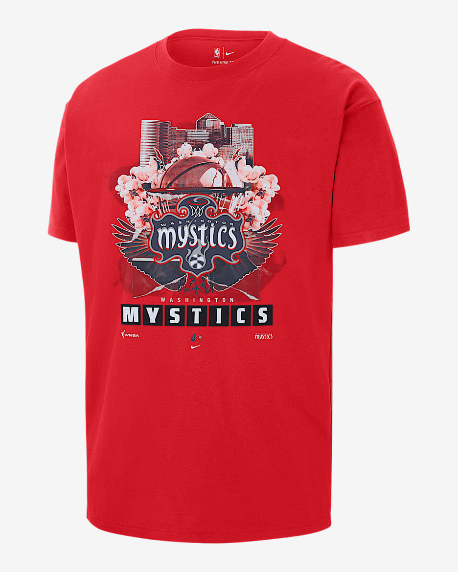 Playera Nike Max90 de la WNBA para hombre Washington Mystics - Rojo universitario