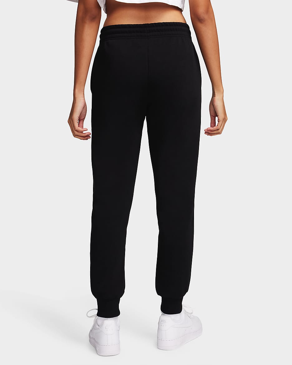 Nike Sportswear Phoenix Fleece Women's Mid-Rise Tracksuit Bottoms - Black/Sail