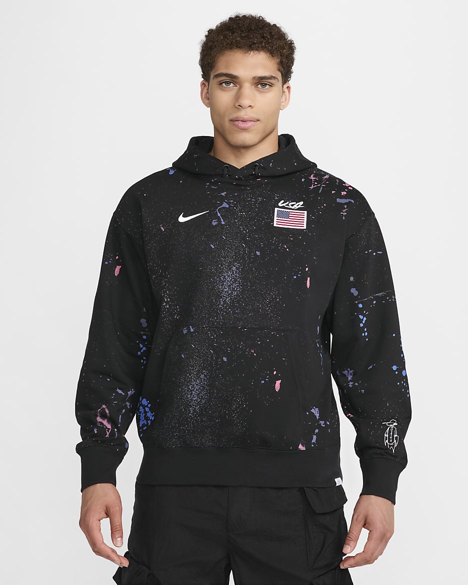 Felpa pullover da breaking con cappuccio Nike Dri-FIT ADV USA Solo – Uomo - Nero/Bianco