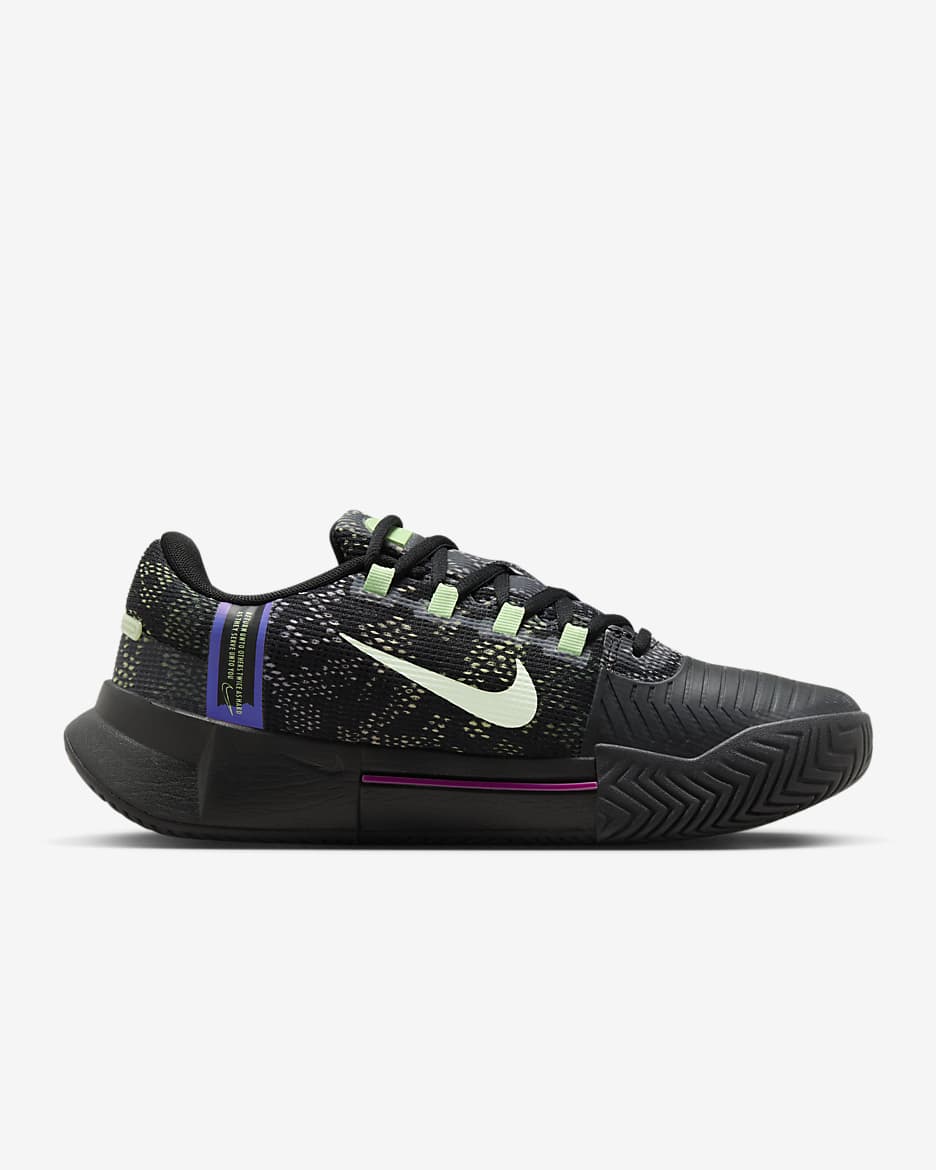 Nike GP Challenge 1 "Osaka" Women's Hard Court Tennis Shoes - Black/Multi-Color/Bicoastal/Vapor Green