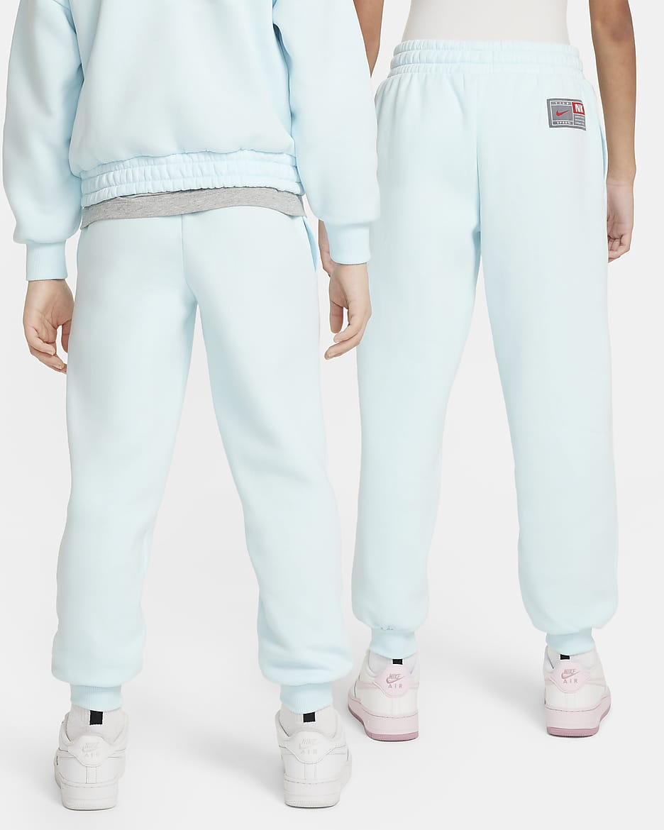 Nike Culture of Basketball Big Kids' Fleece Pants - Glacier Blue/White