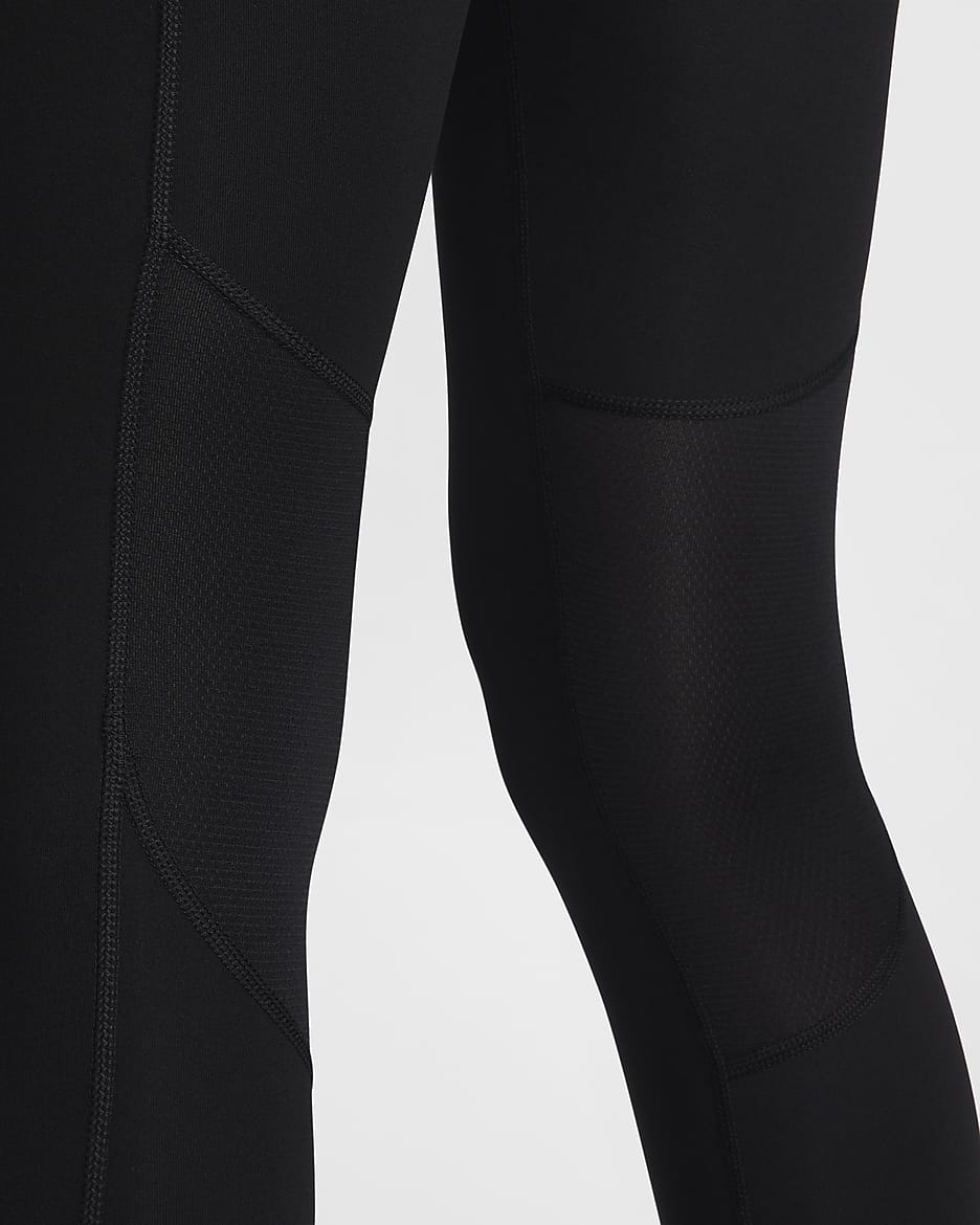 Nike Fast Women's Mid-Rise 7/8 Running Leggings with Pockets - Black/White