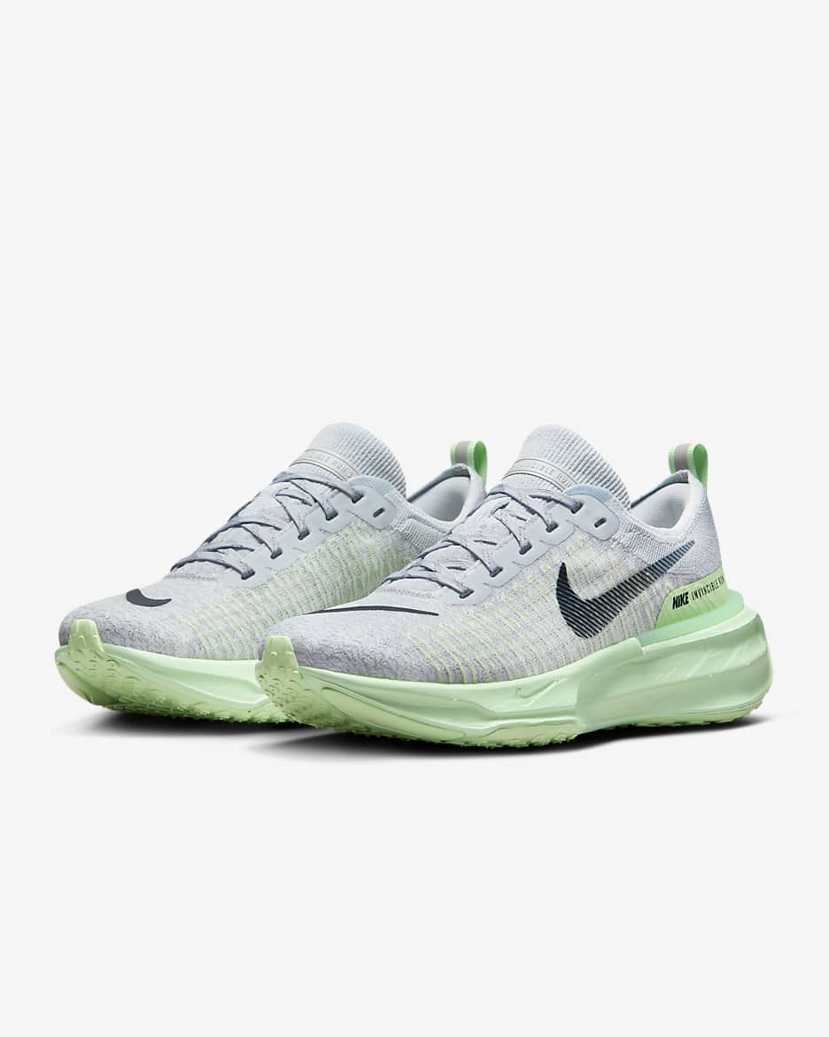 Damskie buty do biegania po asfalcie Nike Invincible 3 - Pure Platinum/Cool Grey/Vapor Green/Dark Obsidian