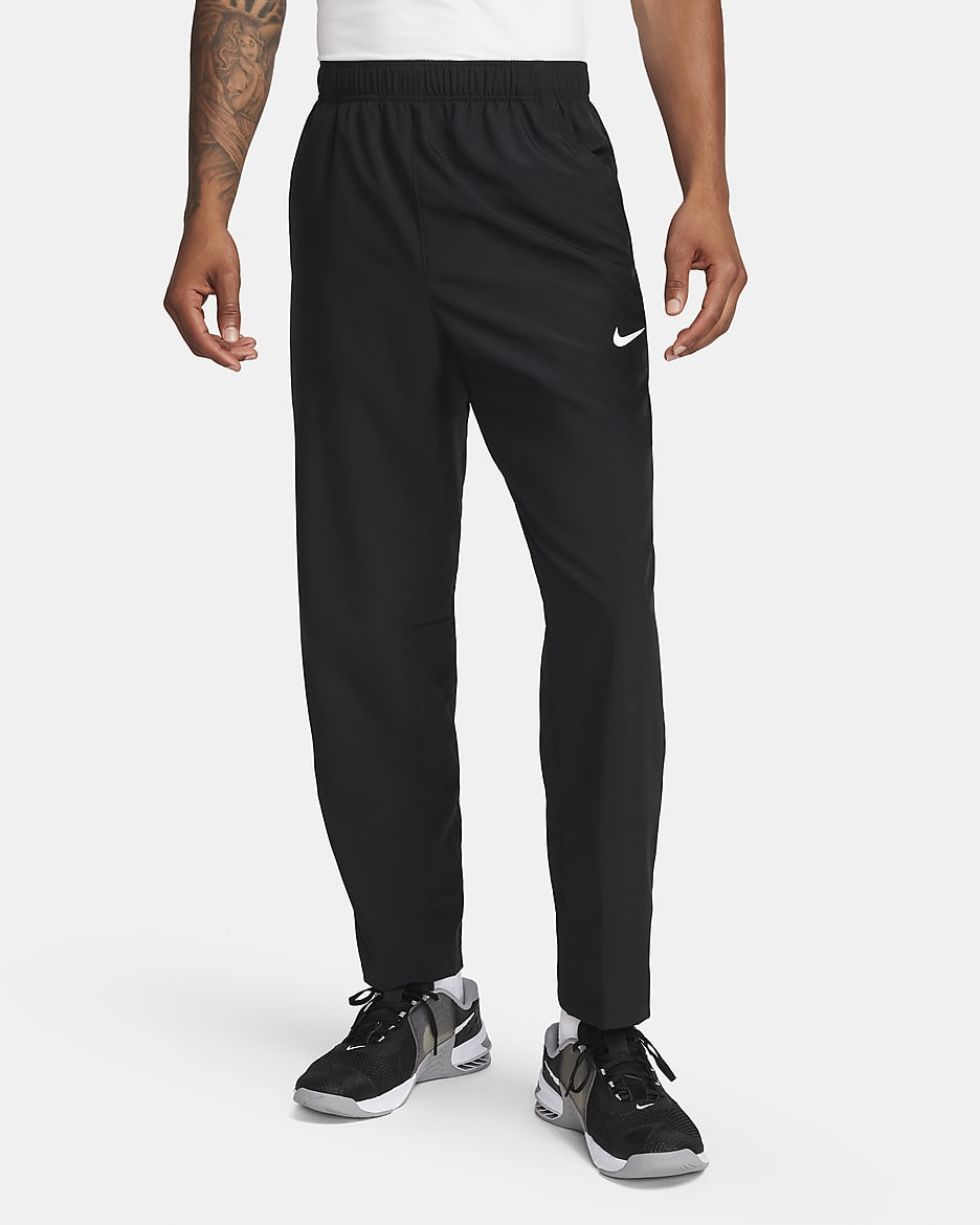 Pants Dri-FIT versátiles con dobladillo abierto para hombre Nike Form - Negro/Negro