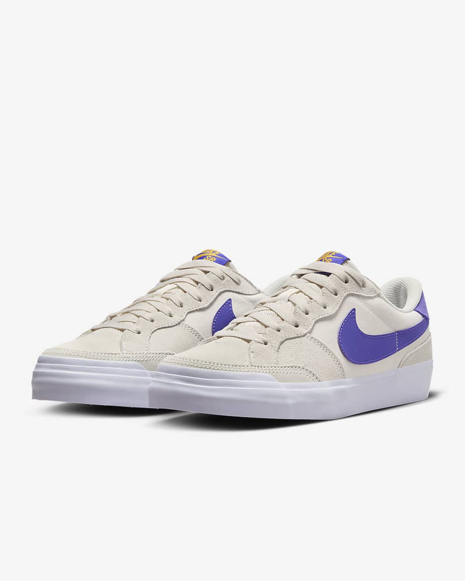 Nike SB Zoom Pogo Plus Skate Shoes - Phantom/Light Bone/University Gold/Persian Violet