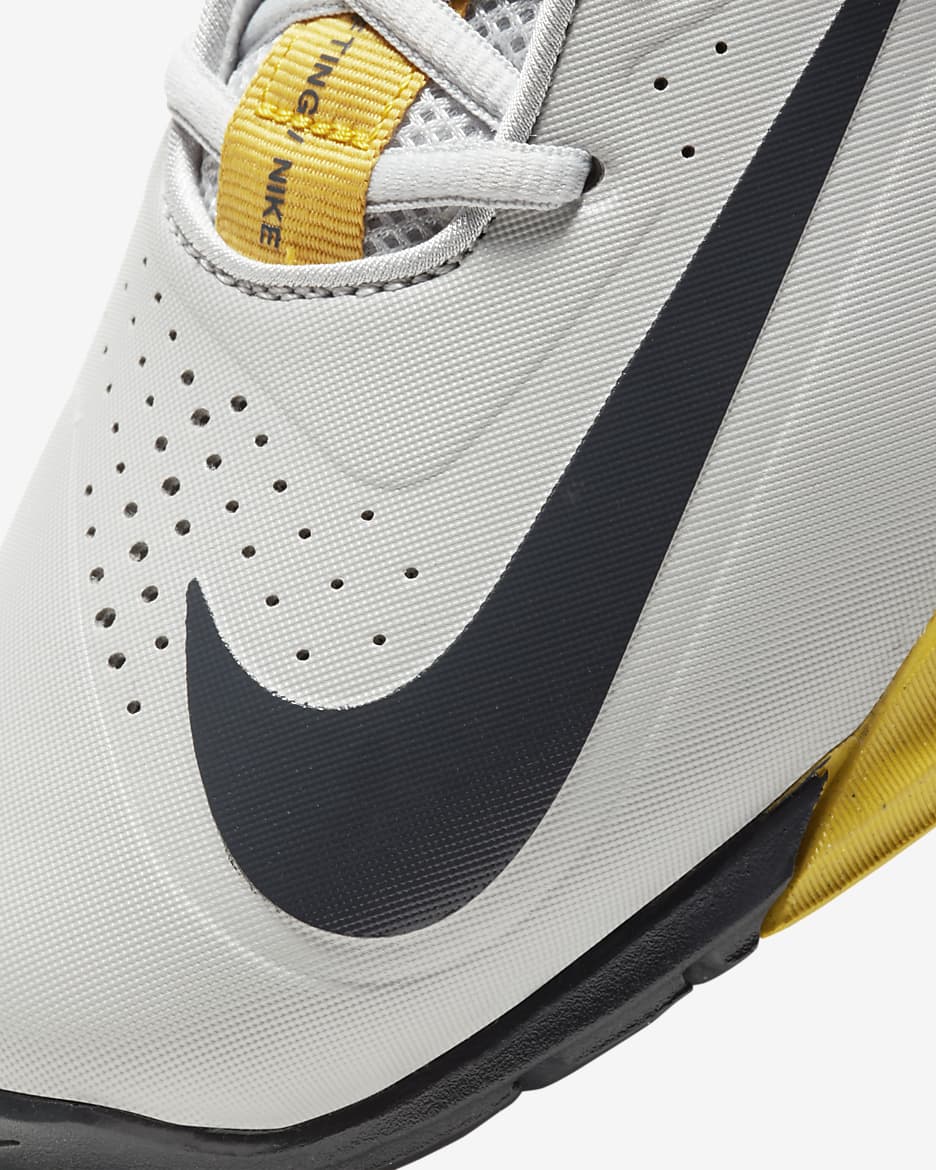 Nike Savaleos vektløftingssko - Grey Fog/Dark Smoke Grey/Bright Citron/Dark Smoke Grey