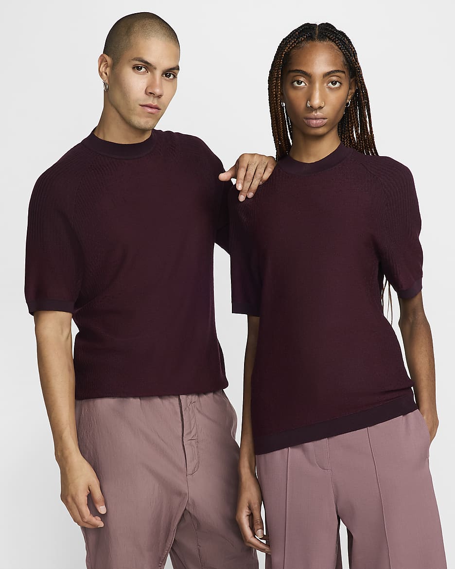 Playera de manga corta de tejido Knit Nike Every Stitch Considered - Malva humeante