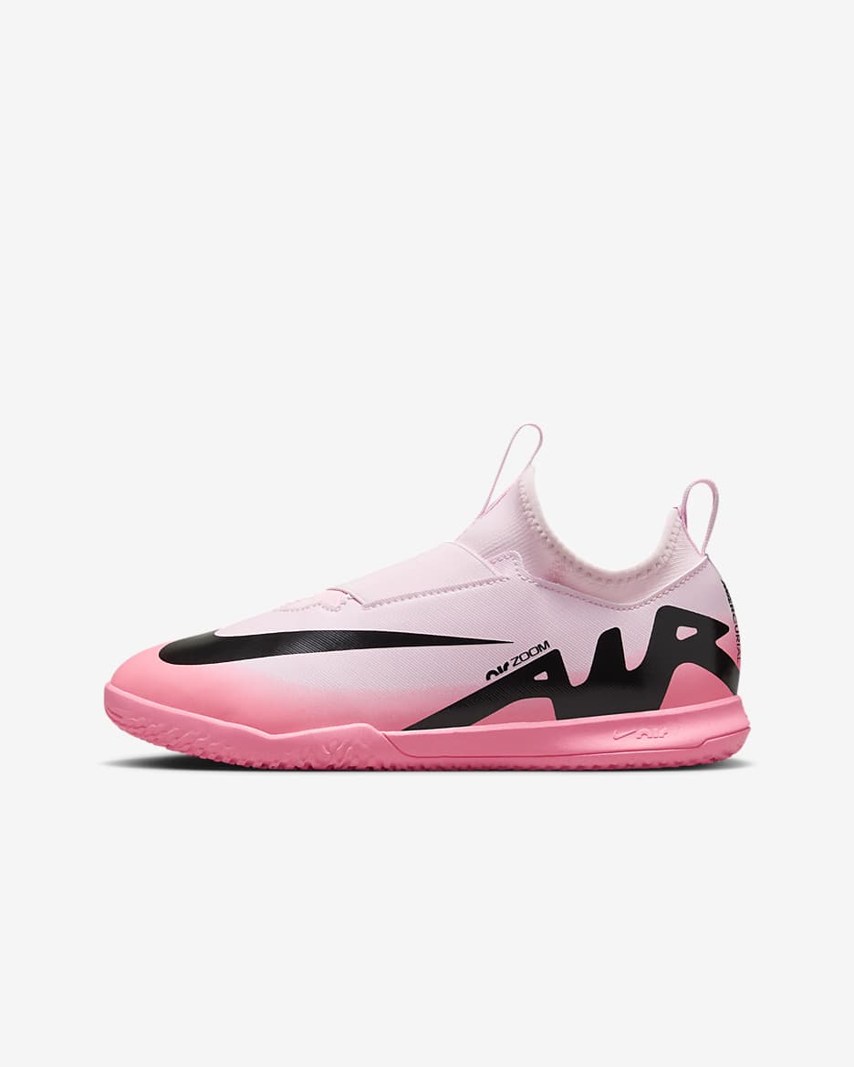 Nike Jr. Mercurial Vapor 15 Academy Younger/Older Kids' IC Low-Top Football Shoes - Pink Foam/Black
