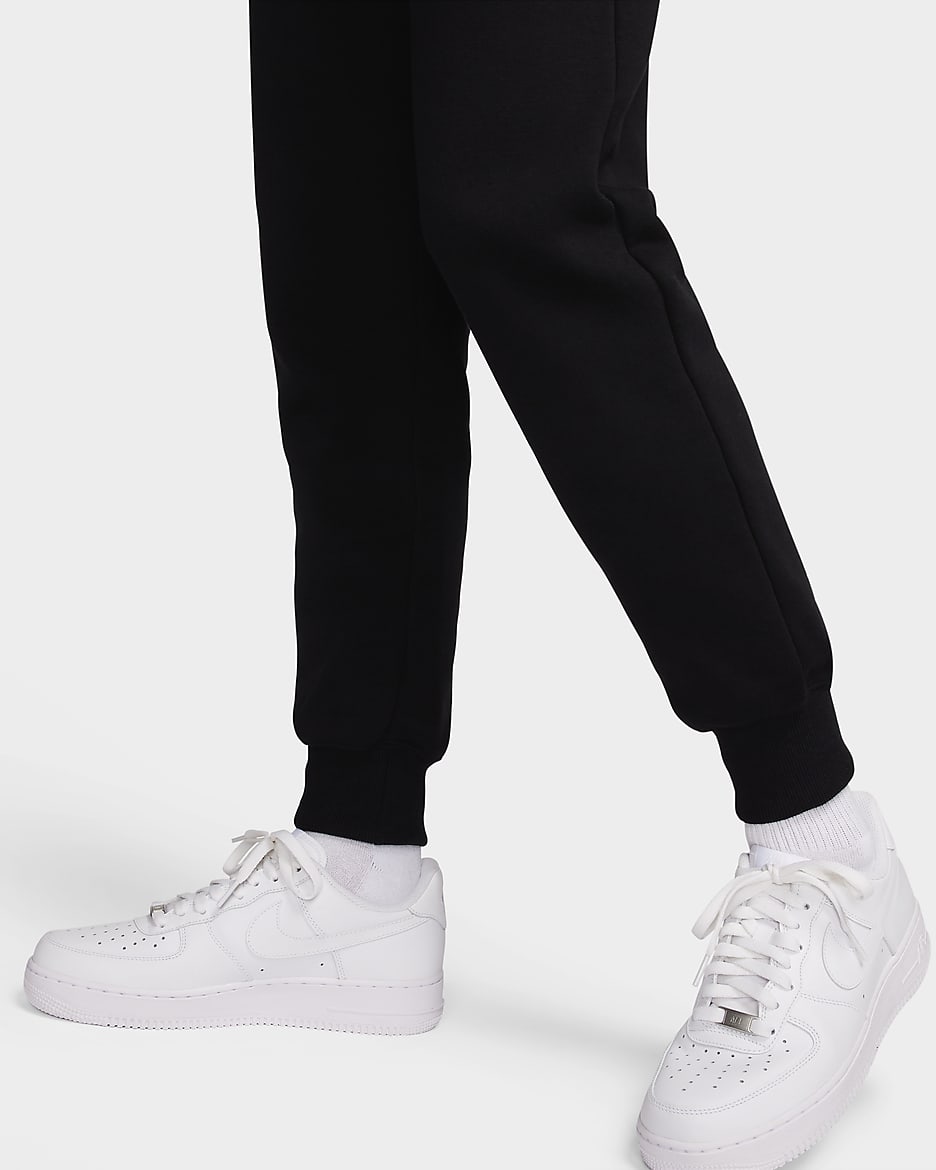 Nike Sportswear Phoenix Fleece Women's Mid-Rise Tracksuit Bottoms - Black/Sail