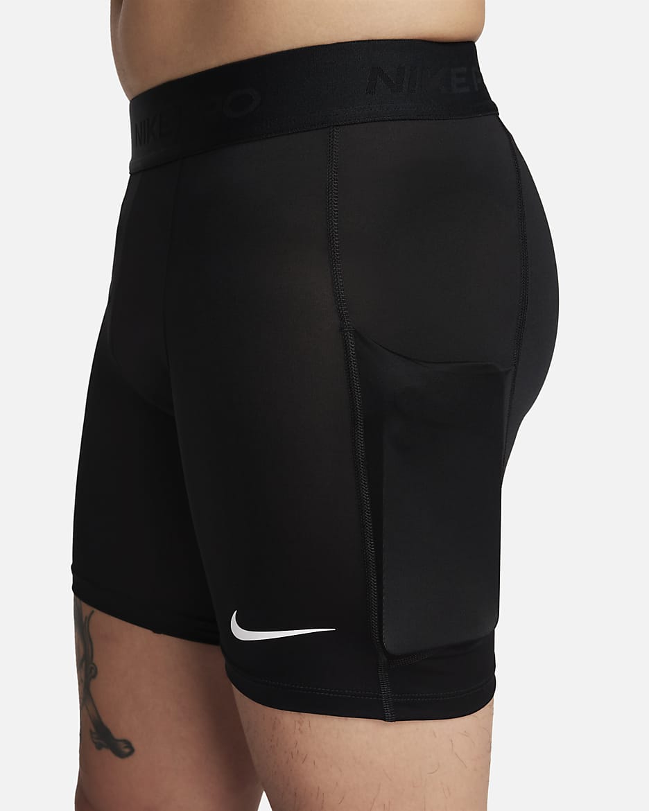 Nike Pro Men's Dri-FIT Fitness Shorts - Black/White