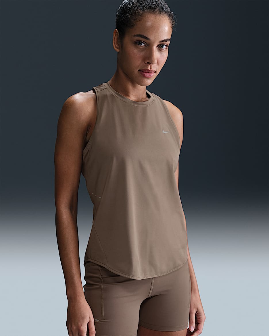 Nike Swift Women's Dri-FIT Running Tank Top - Mink Brown