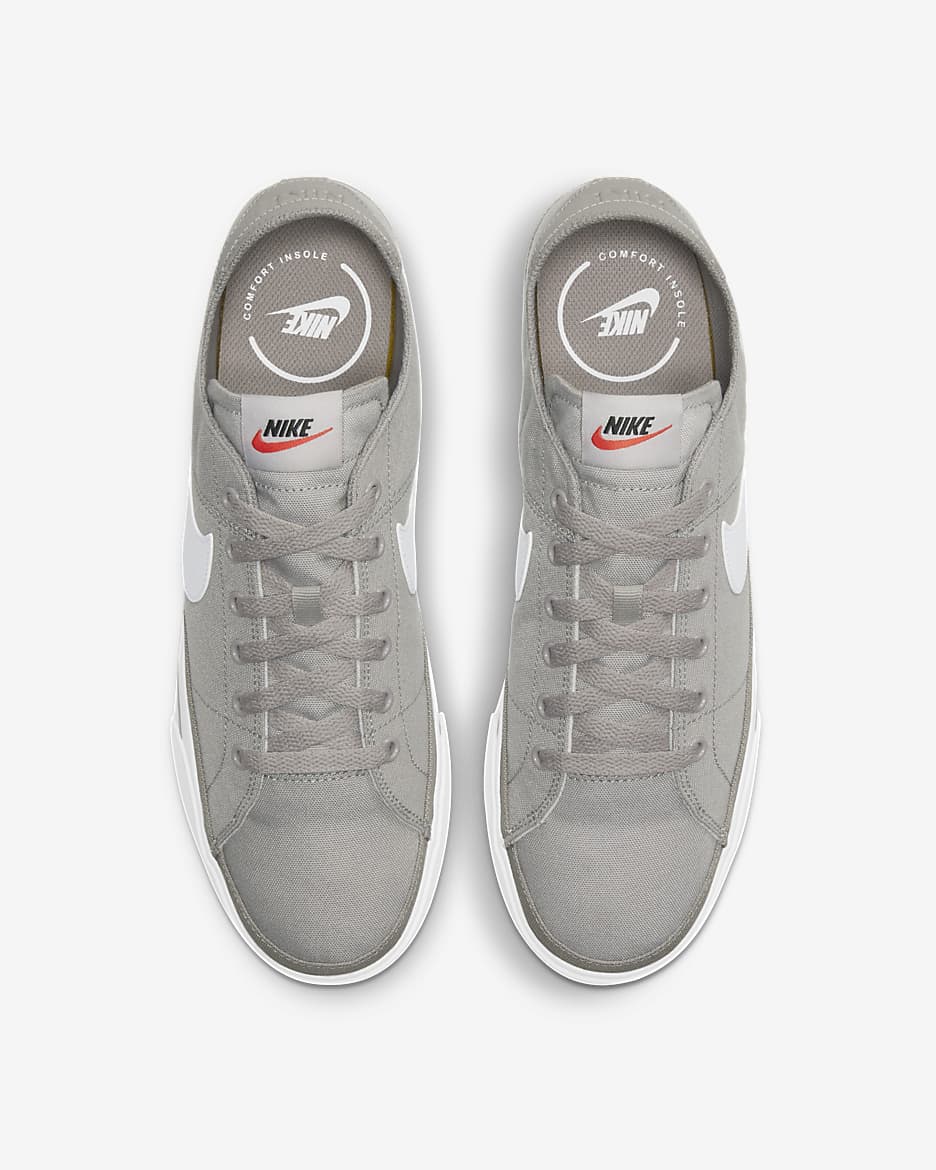 Tenis para hombre Nike Court Legacy Canvas - Gris universitario/Negro/Blanco