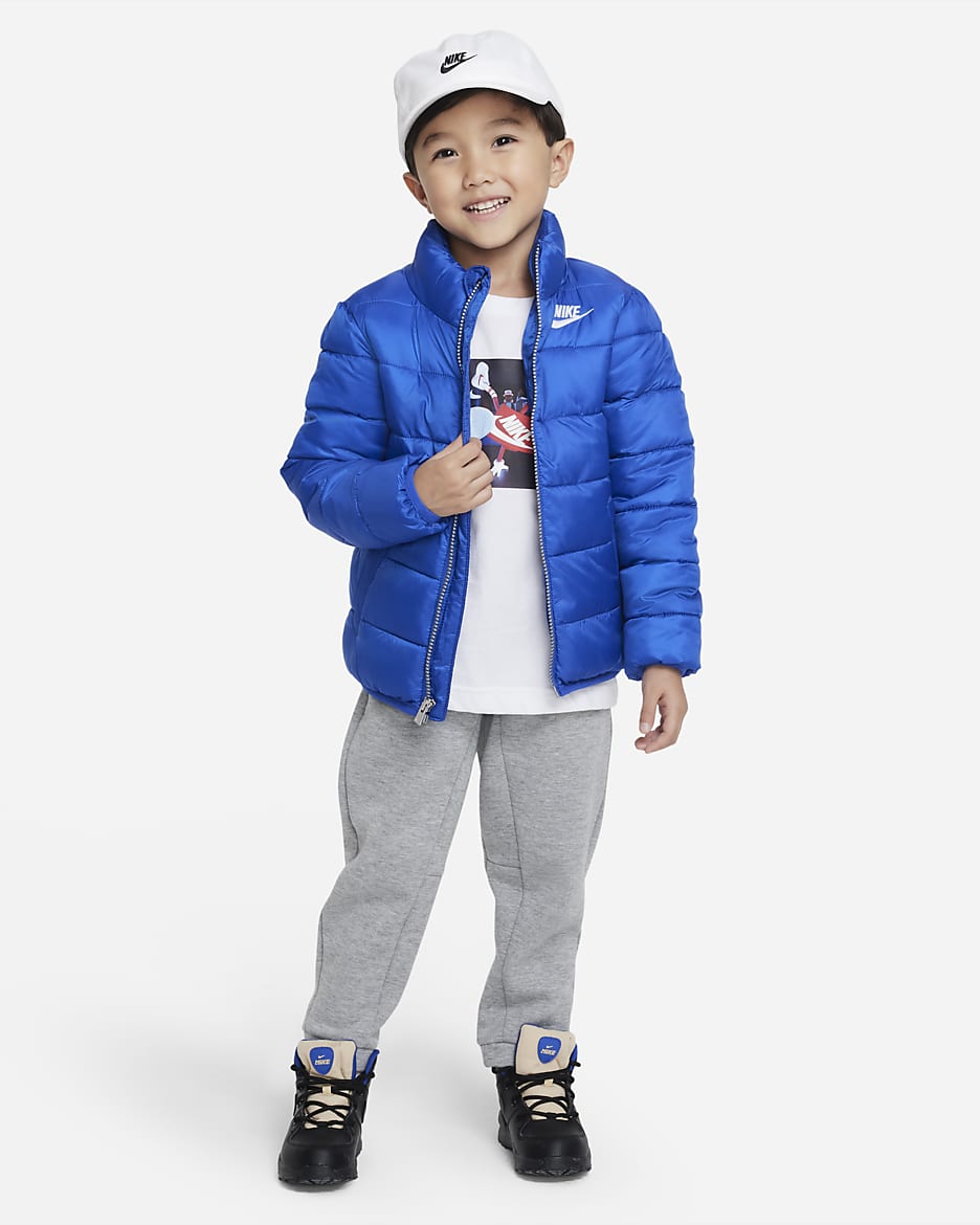 Chamarra acolchada para niños Nike Solid - Royal juego