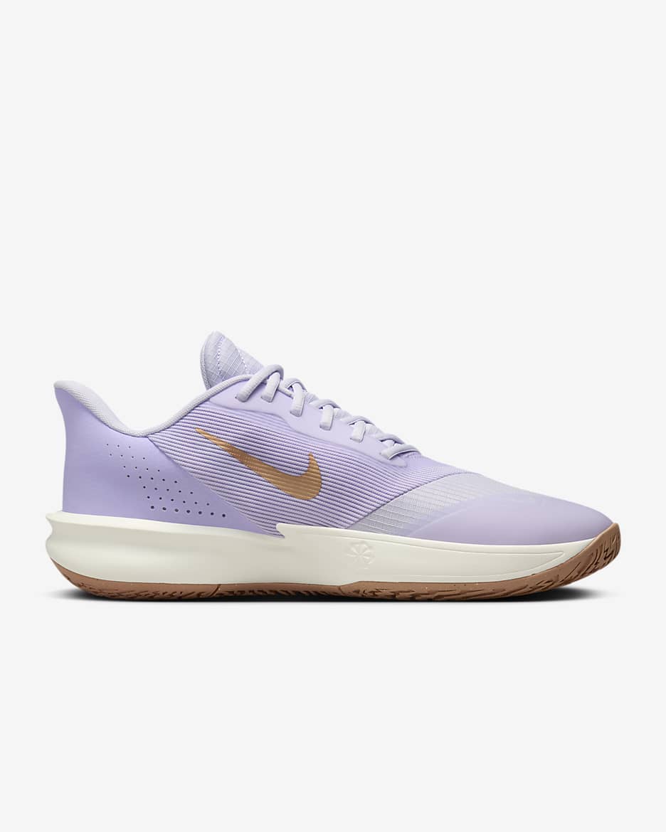 รองเท้าบาสเก็ตบอลผู้ชาย Nike Precision 7 - Barely Grape/Sail/Dusted Clay/Lilac Bloom