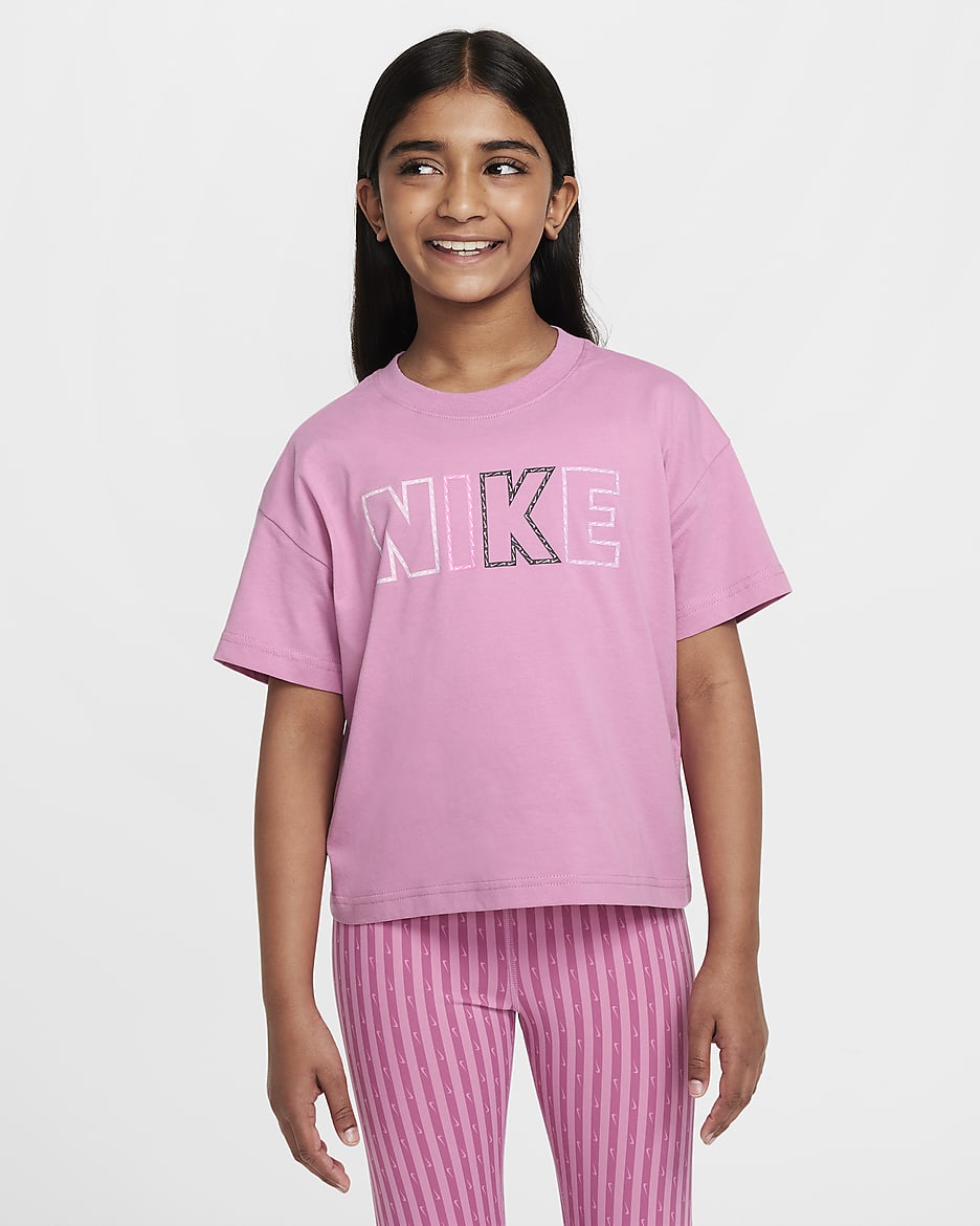 T-shirt Nike Sportswear Essential pour ado (fille) - Magic Flamingo