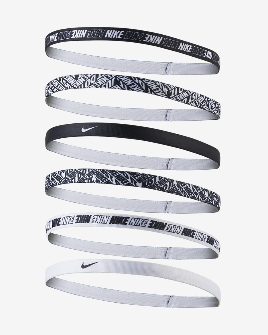 Nike Printed Headbands (6 Pack) - Multi-Colour/White/White