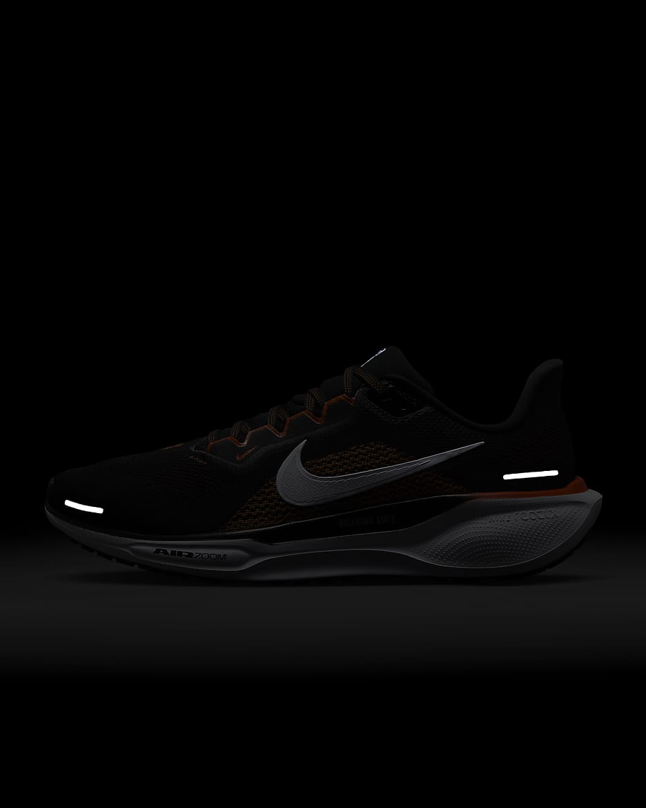 Tenis de correr en pavimento universitarios Nike para hombre Oklahoma State Pegasus 41 - Negro/Blanco/Naranja brillante/Blanco