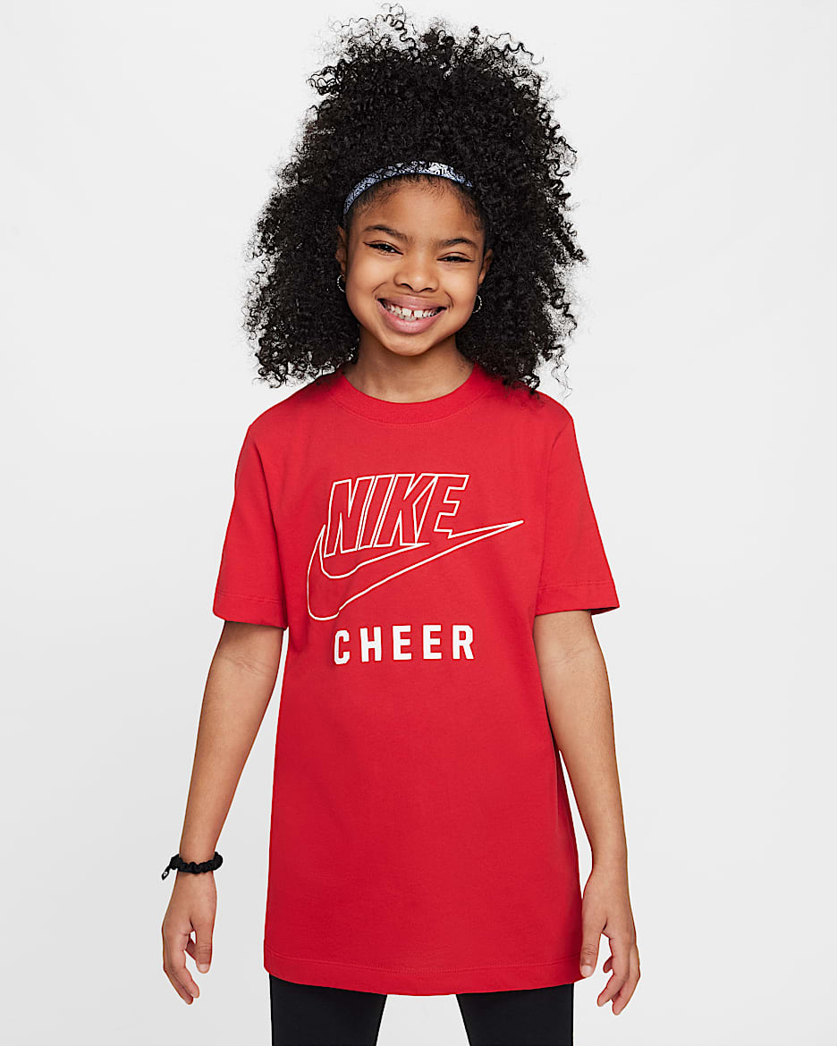 Nike Swoosh Big Kids' Cheer T-Shirt - University Red