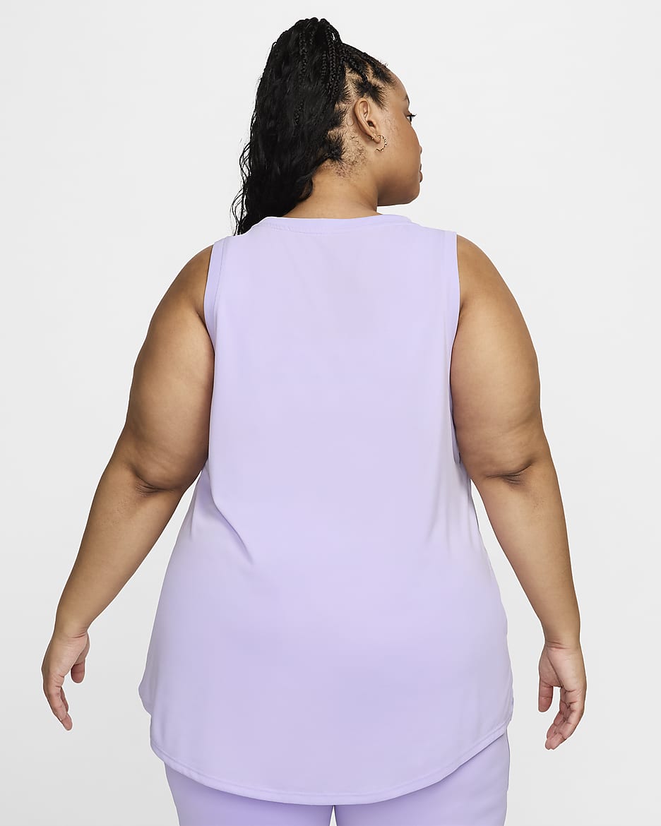 Nike Dri-FIT Women's Tank (Plus Size) - Lilac Bloom/White