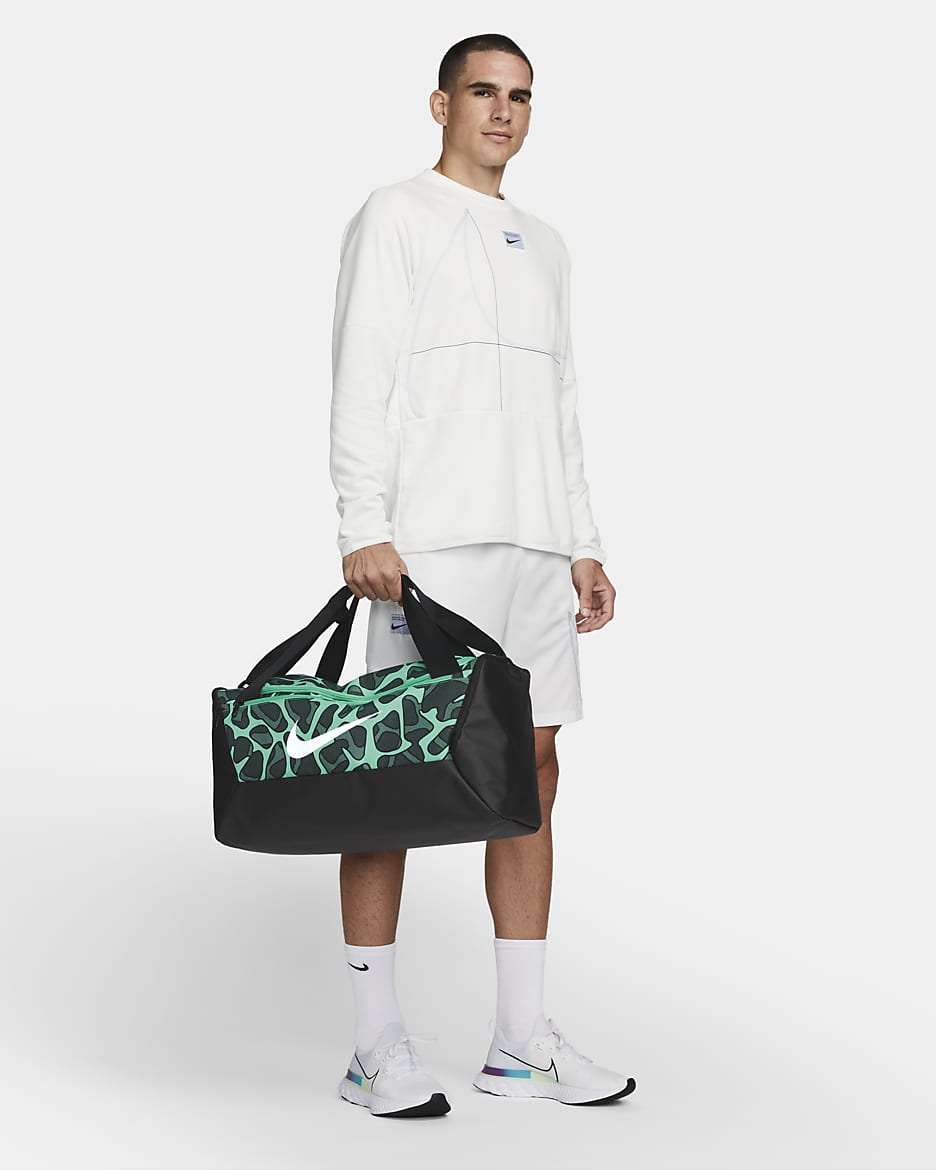 Nike Brasilia Duffel Bag (Small, 41L) - Light Menta/Black/White