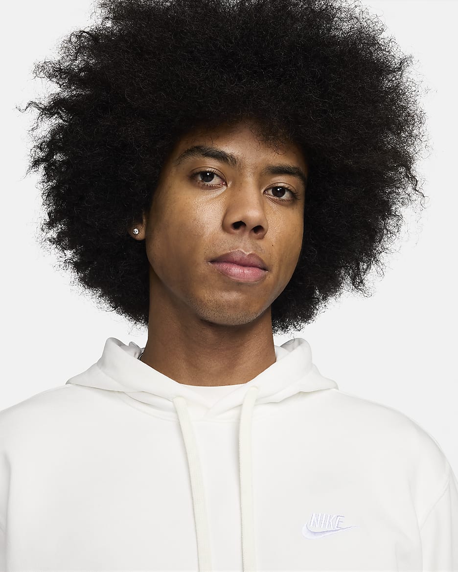 Felpa pullover con cappuccio Nike Sportswear Club - Uomo - Sail/Sail/Bianco