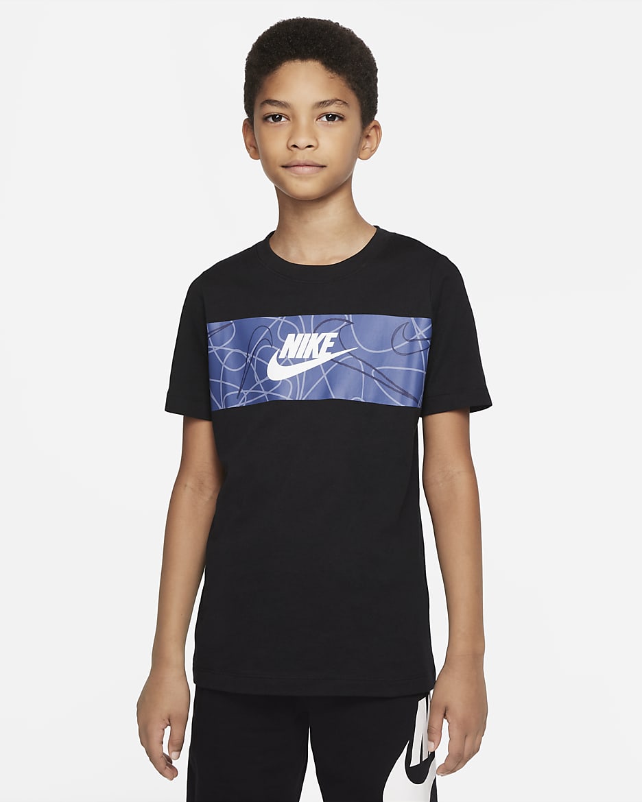 Nike Sportswear Big Kids' (Boys') T-Shirt - Black