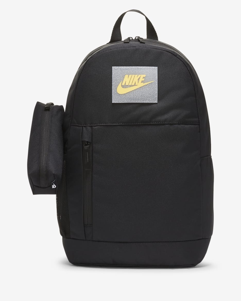 Mochila con gráfico para niños Nike Elemental - Negro/Negro/Limón pulso