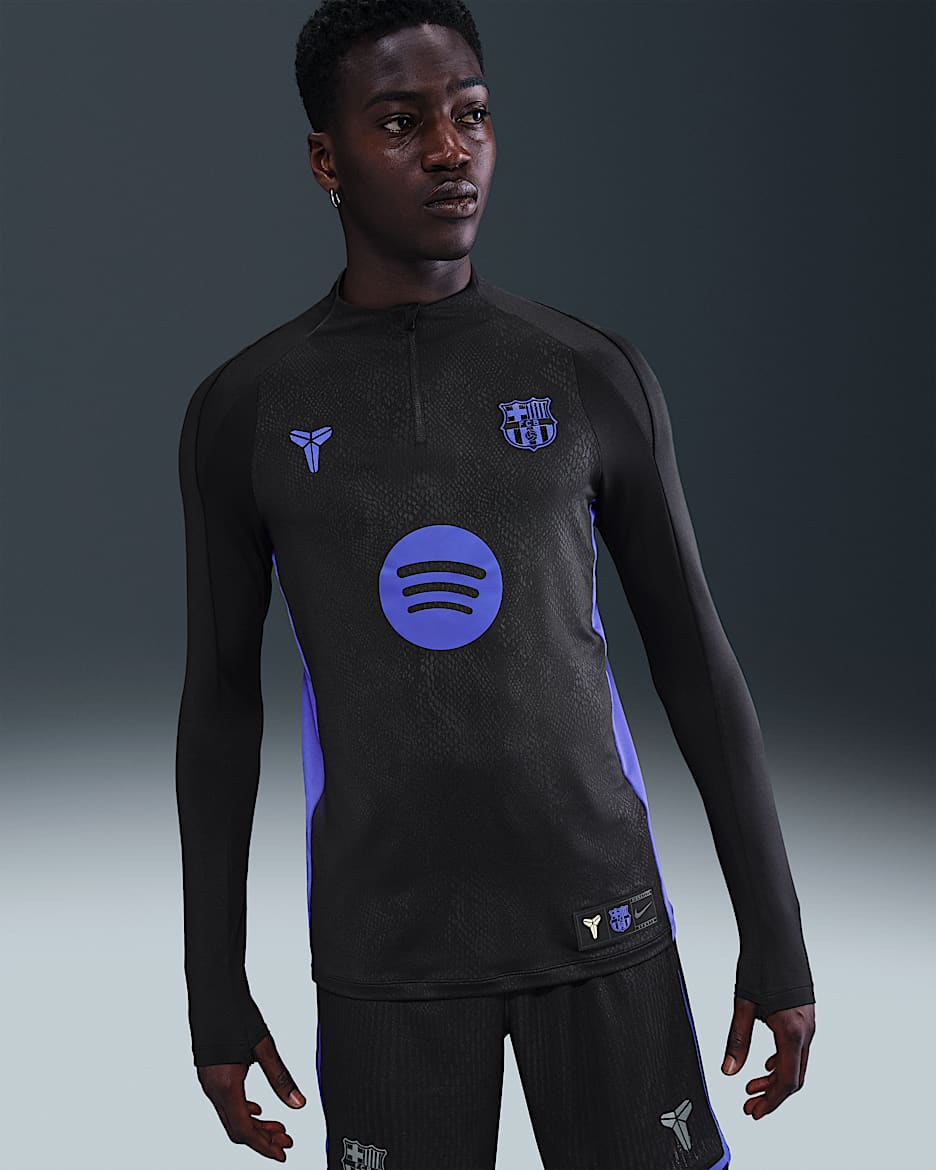 Segunda equipación Strike FC Barcelona Camiseta de fútbol de entrenamiento para antes del partido Kobe Dri-FIT - Hombre - Negro/Negro/Persian Violet/Persian Violet