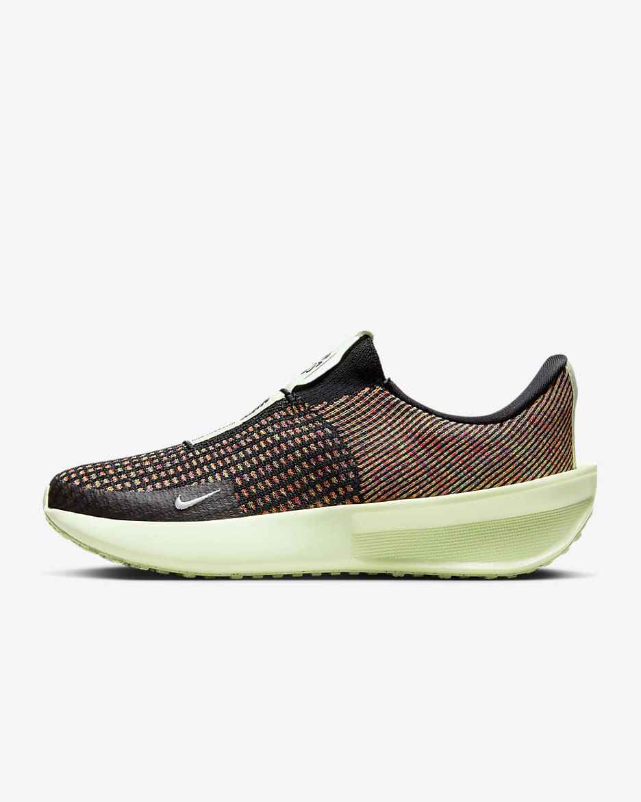Nike Interact Run EasyOn SE Women's Road Running Shoes - Black/Barely Volt/Multi-Color/White
