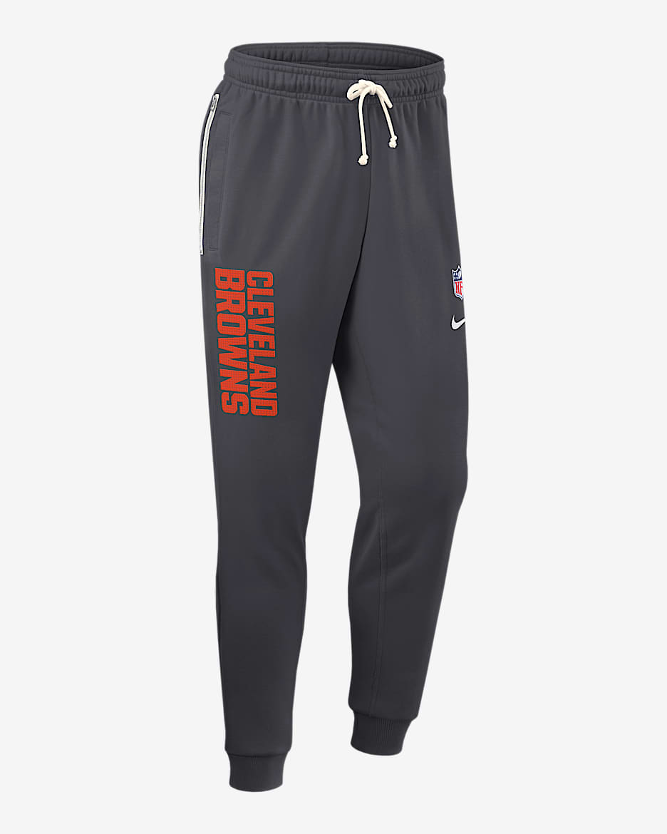 Cleveland Browns Ground Game Sideline Men's Nike Dri-FIT NFL Taper Pants - Anthracite