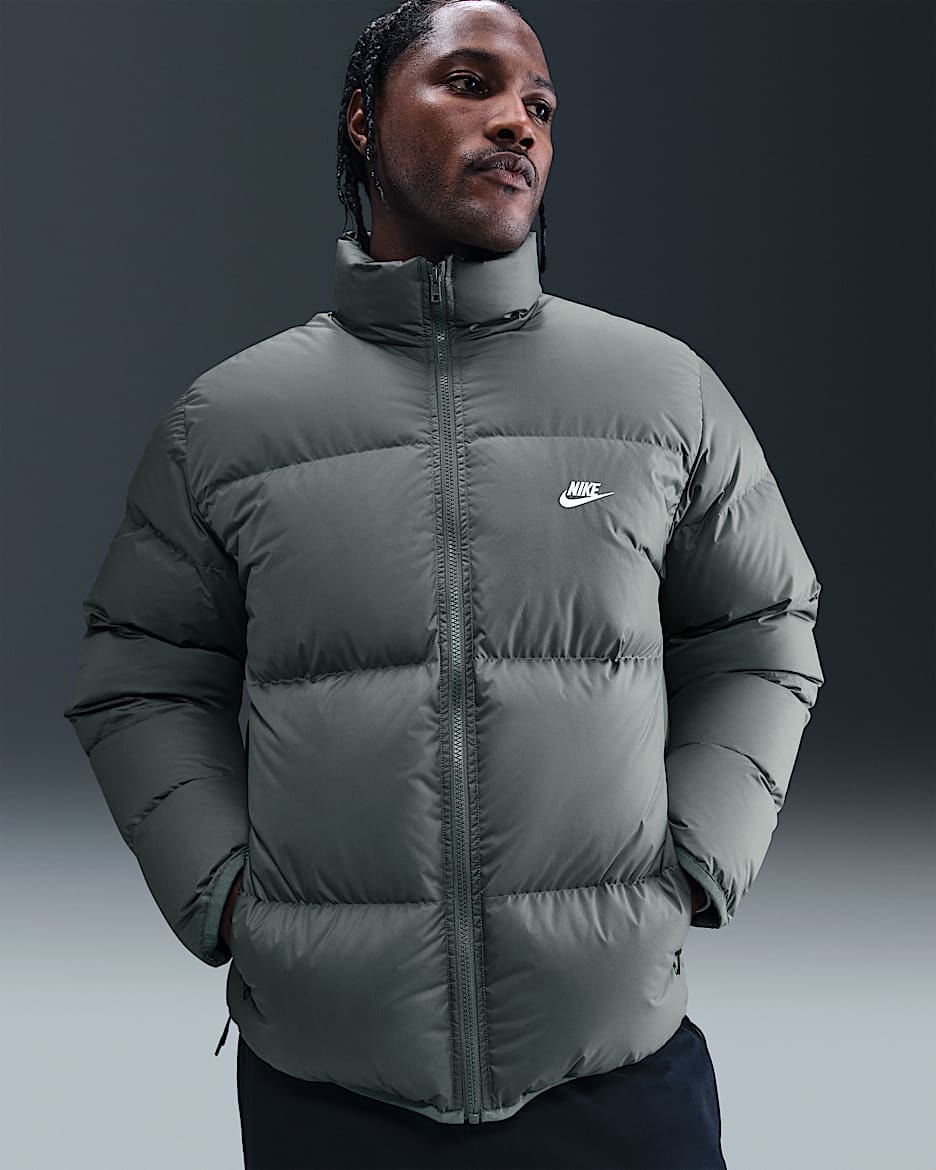 Nike Sportswear Club Men's Therma-FIT Puffer Jacket - Iron Grey/White
