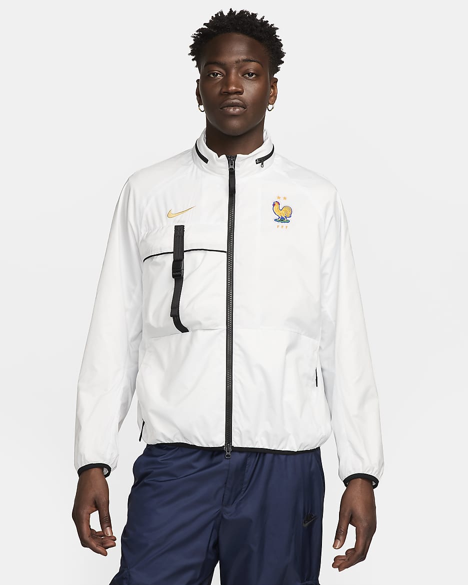 Veste Nike Football Halo FFF pour homme - Summit White/Club Gold