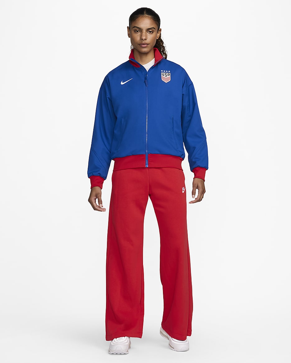 USMNT Strike Women's Nike Dri-FIT Soccer Jacket - Old Royal/Sport Red/White