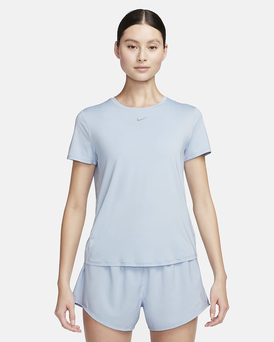 Nike One Classic Women's Dri-FIT Short-Sleeve Top - Light Armoury Blue/Black