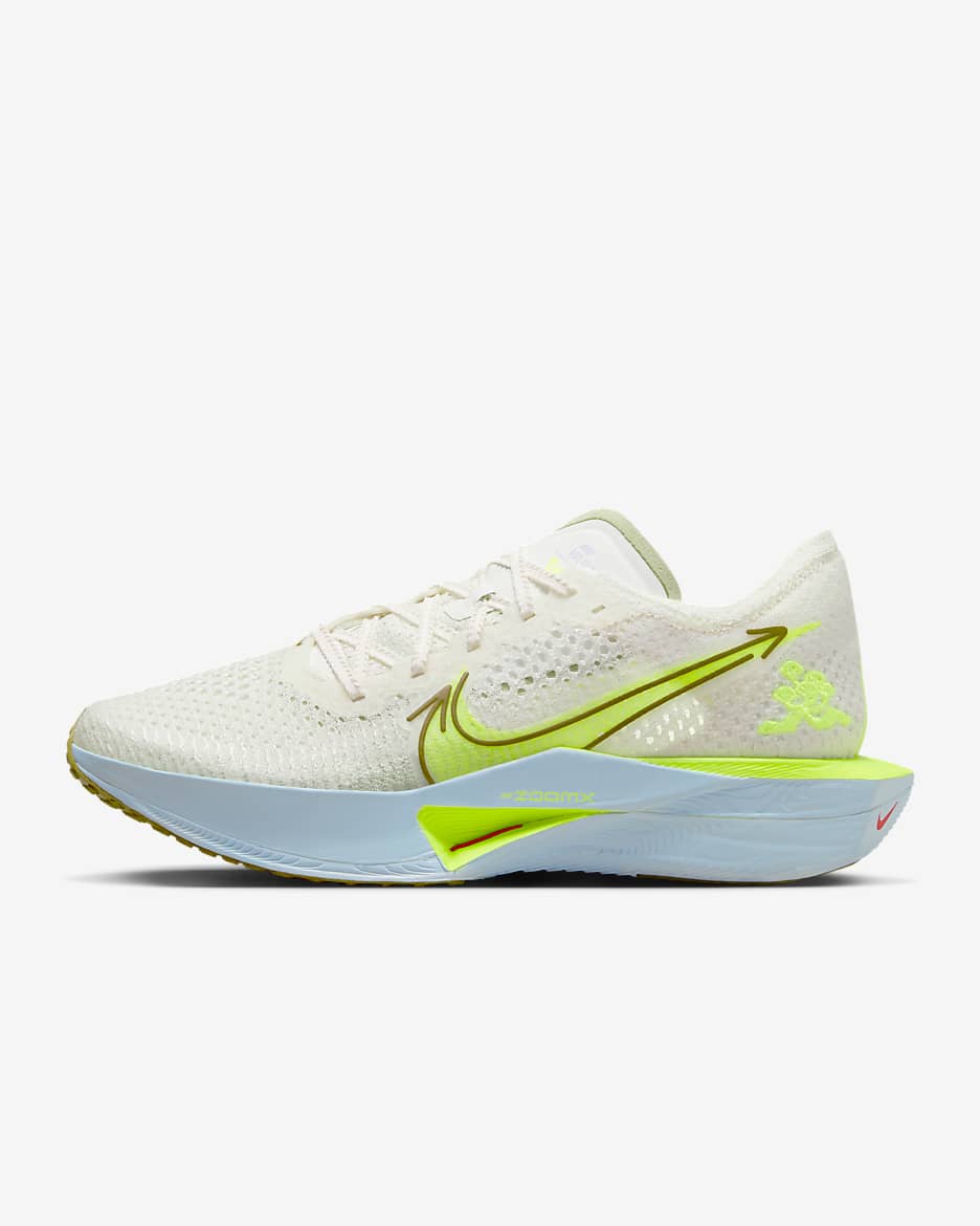 Nike Vaporfly 3 Women's Road Racing Shoes - Sail/Olive Aura/Volt/Glacier Blue