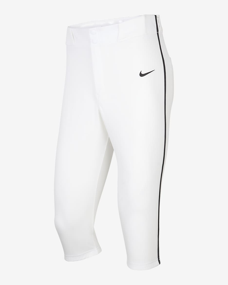 Nike Vapor Select 2 Men's High Piped Baseball Pants - White/Black/Black
