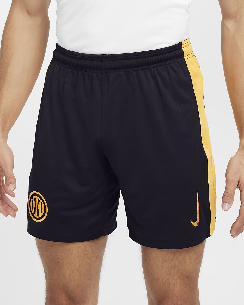 Męskie spodenki piłkarskie Nike Dri-FIT Inter Mediolan Stadium 2024/25 (wersja trzecia) – replika - Blackened Blue/University Gold/Lyon Blue