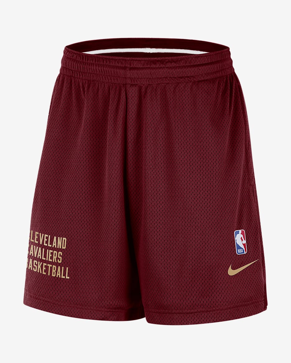 Shorts Nike de malla de la NBA para hombre Cleveland Cavaliers - Rojo team/Blanco