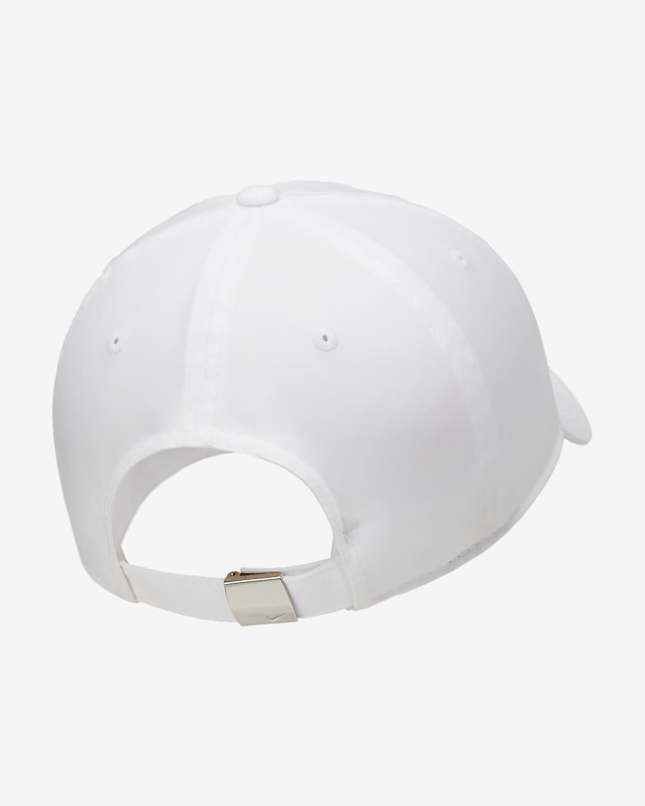 Casquette sans structure avec Swoosh métallique Nike Dri-FIT Club - Blanc/Metallic Silver