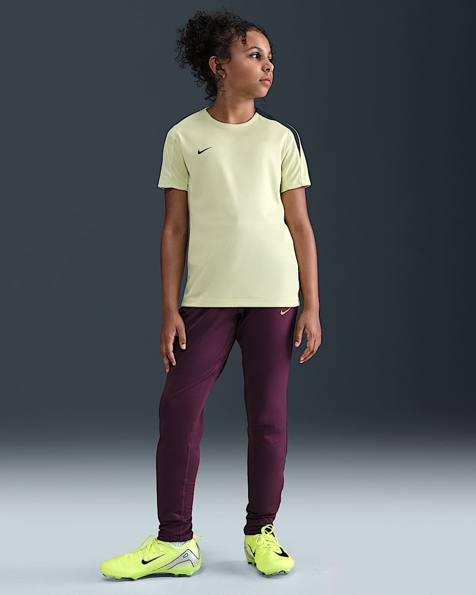 Nike Dri-FIT Strike Older Kids' Football Pants - Bordeaux/Bordeaux/Orange Pulse/Orange Pulse