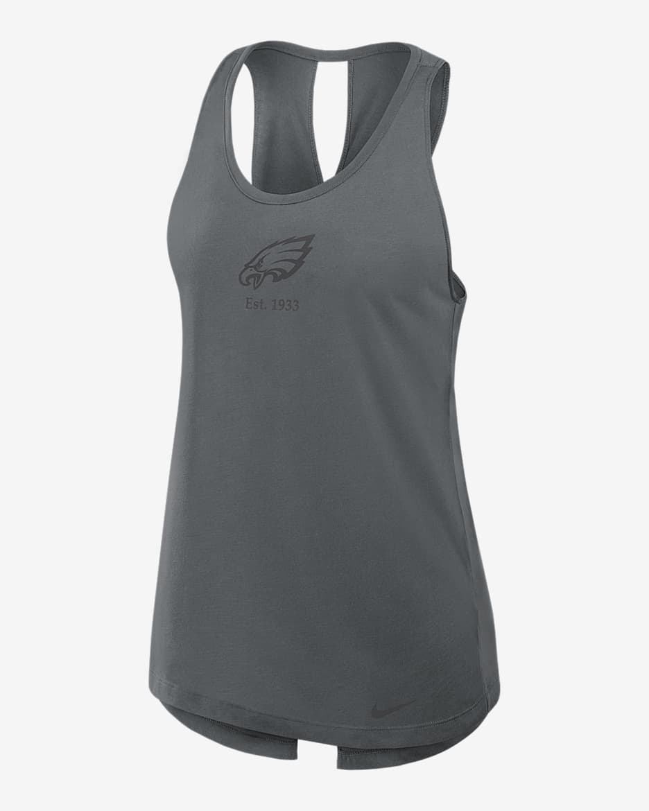 Philadelphia Eagles Established Women's Nike Dri-FIT NFL Tank Top - Grey
