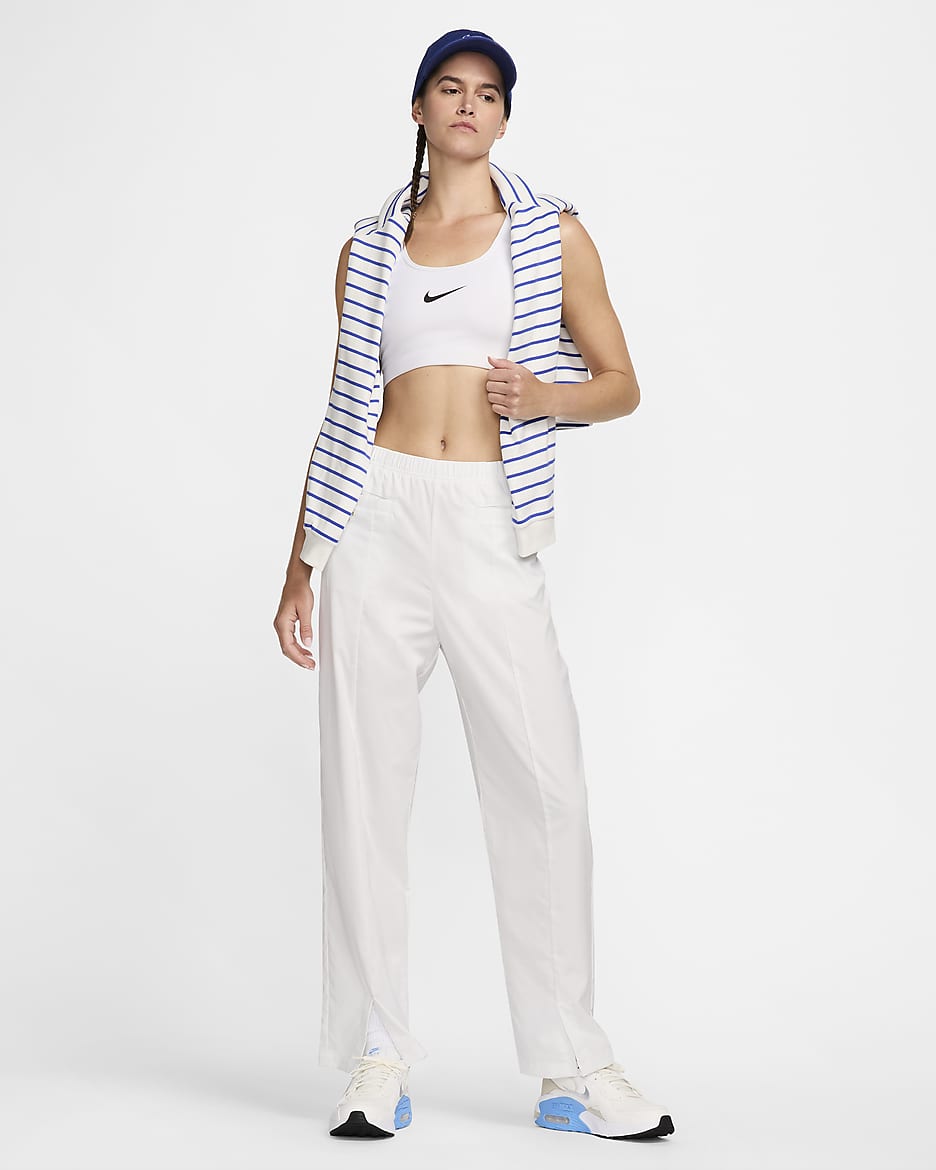 FFF Tech Pack Women's Nike Dri-FIT Football High-Waisted Woven Pants - Summit White/Club Gold