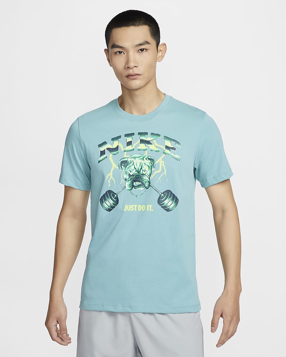Nike Men's Fitness T-Shirt - Denim Turquoise