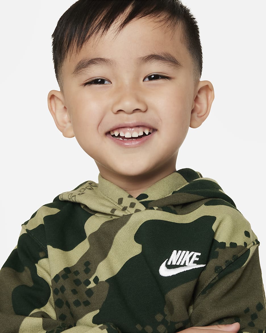 Nike Sportswear Club Camo Pullover Toddler Hoodie - Neutral Olive