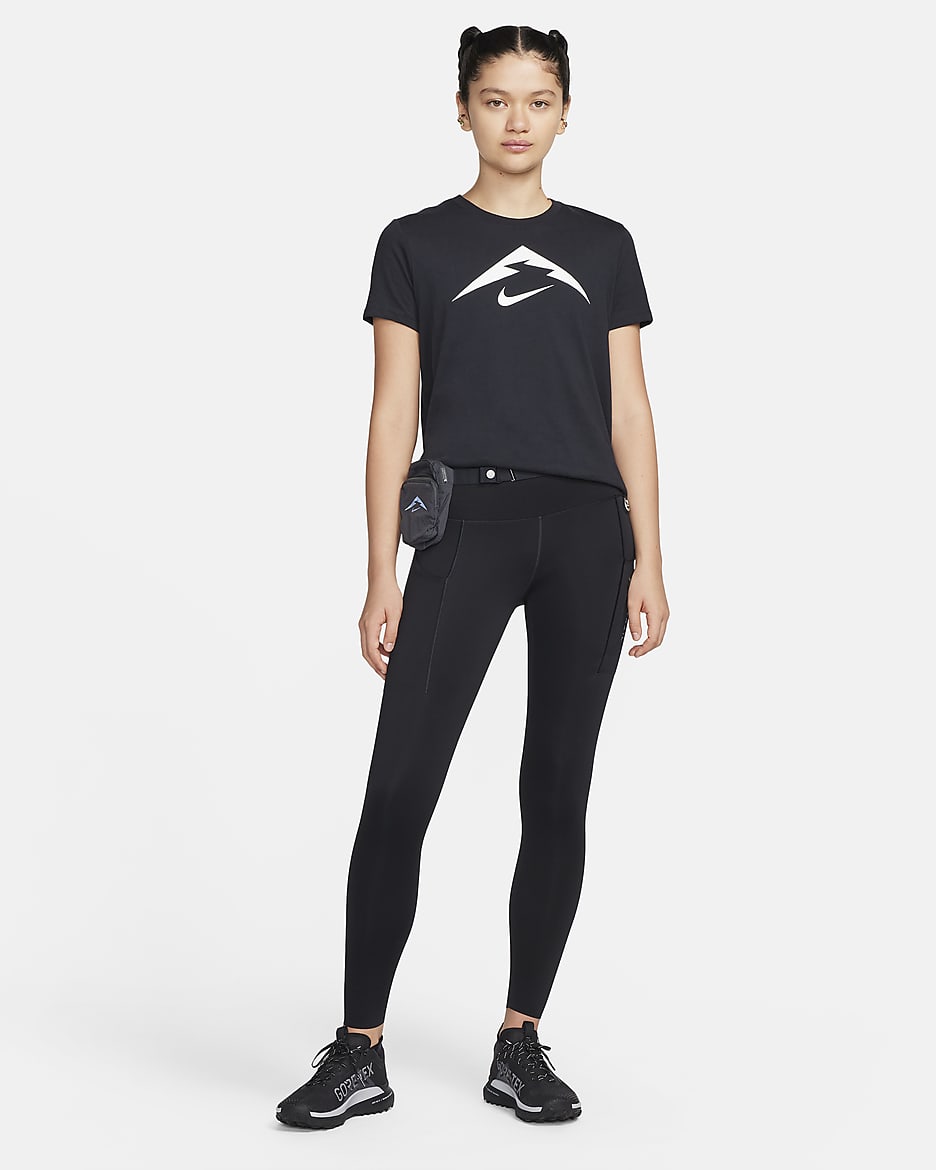 Nike Trail Dri-FIT T-shirt voor dames - Zwart